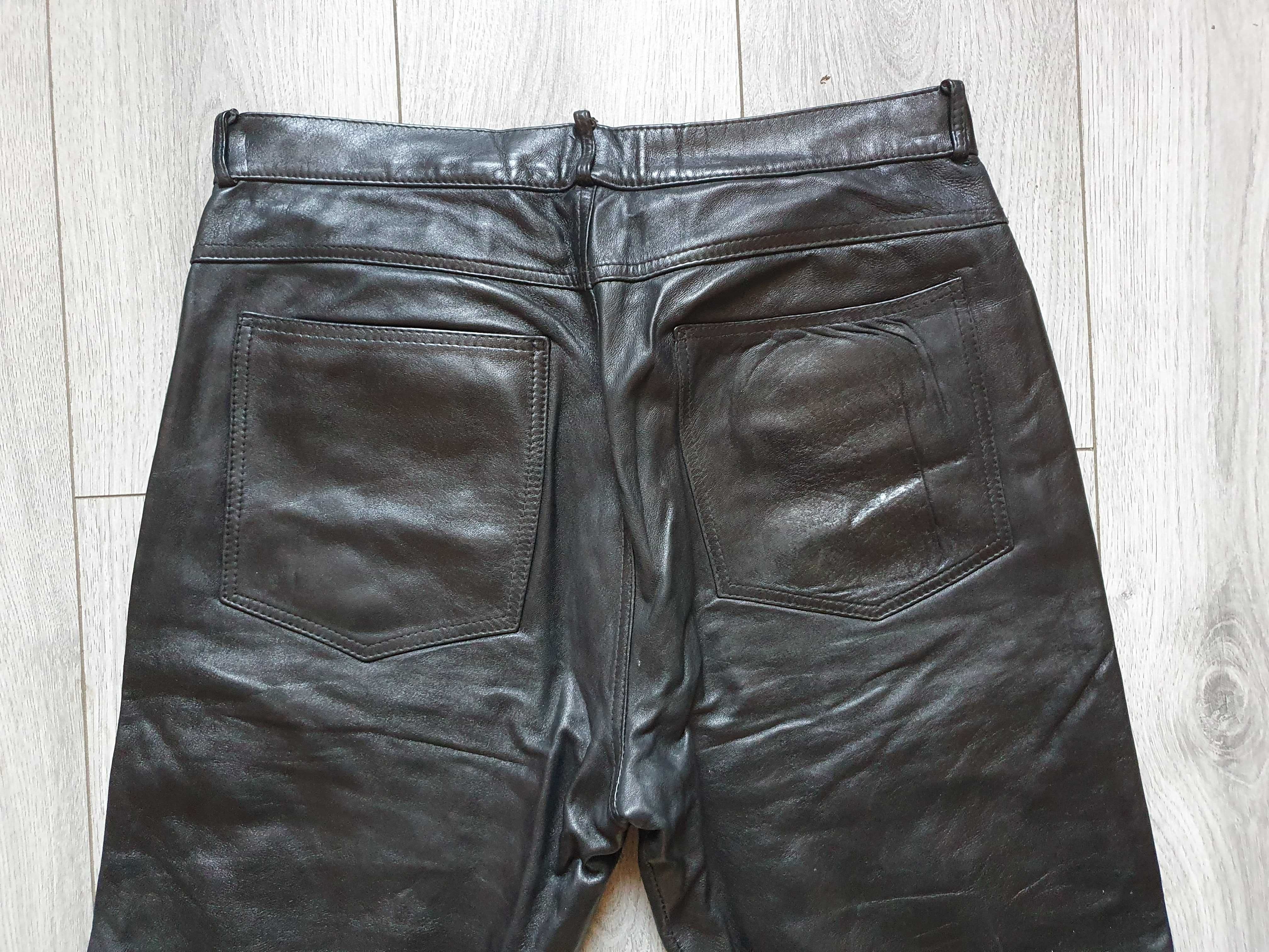 Pantaloni de piele Made in Italy - Marimea 54 (Talie 85 cm)