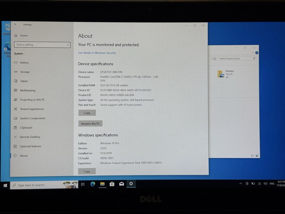dell latitude 7280 i7 16 256