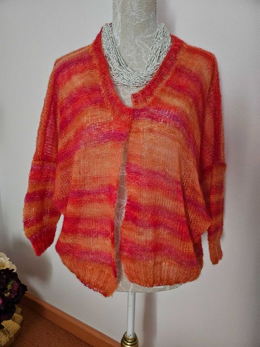 Cardigan oversize handmade din mohair