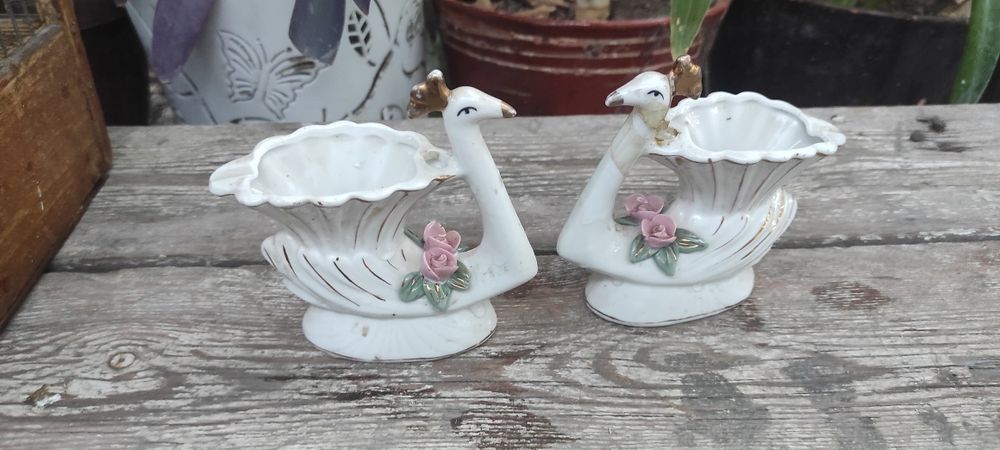 Ретро Фарфоровые лебеди