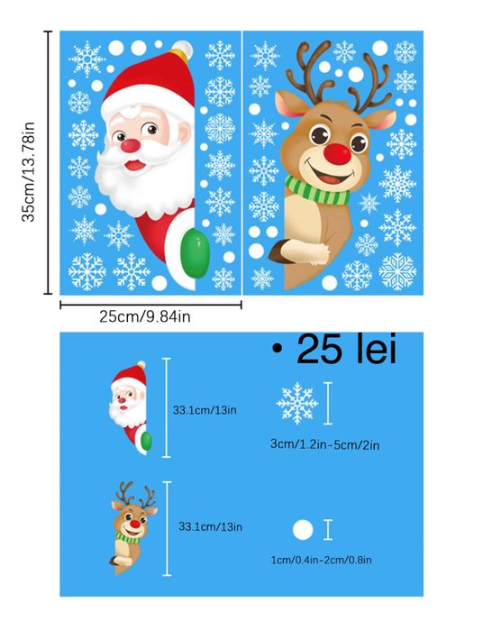 balon mos craciun sau om de zapada, stikere craciun si alte baloane