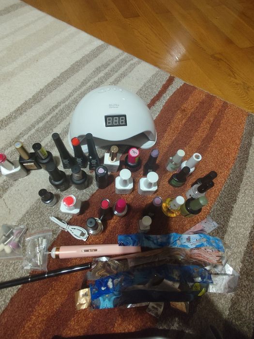 Lampa unghii și oja,ulei ,remover,ruber bass,finish