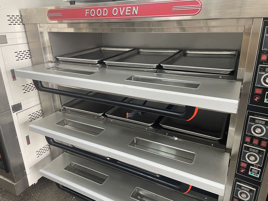 Газова фурна на 3 нива за 6 тави 60х40см