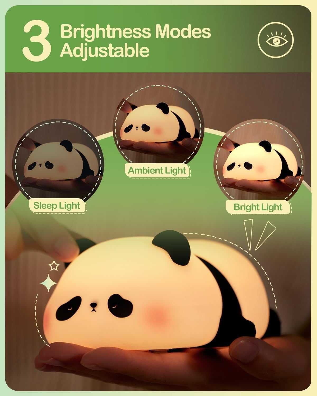 Мека акумулаторна Panda силиконова лампа