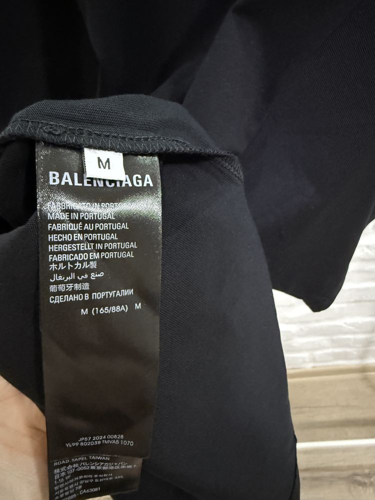 Мъжка тениска Balenciaga 3B Logo-Embroidered Skiwear Black T-shirt