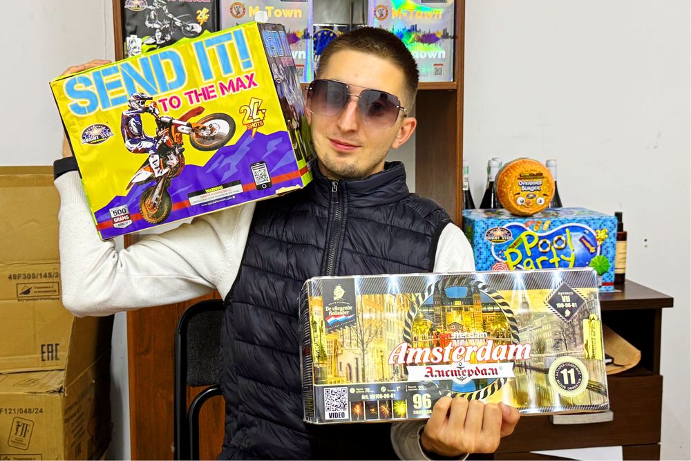 Салют, фейерверк, цветной дым, холодный фонтан магазин