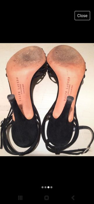 Sandale cu toc Ralph Lauren Collection