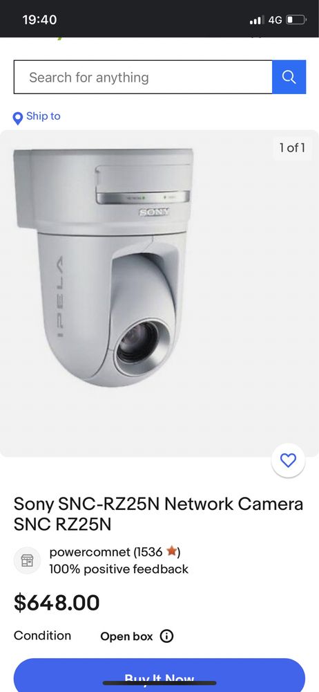 Професионала охранителна камера Sony SNC-RZ25N