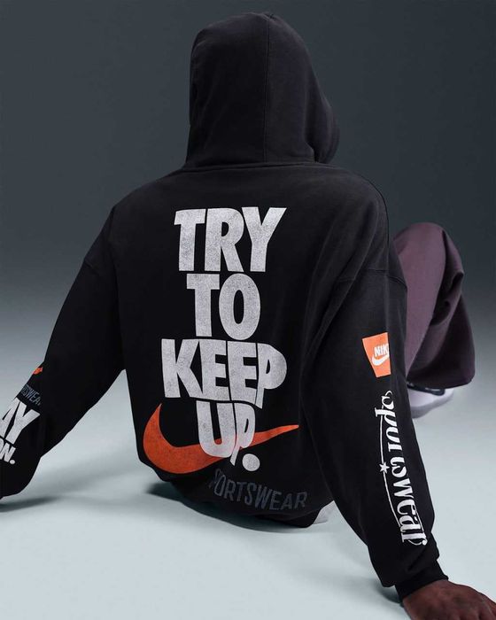 Худи Nike Oversized French Terry Pullover Hoodie! Новый с бирками!