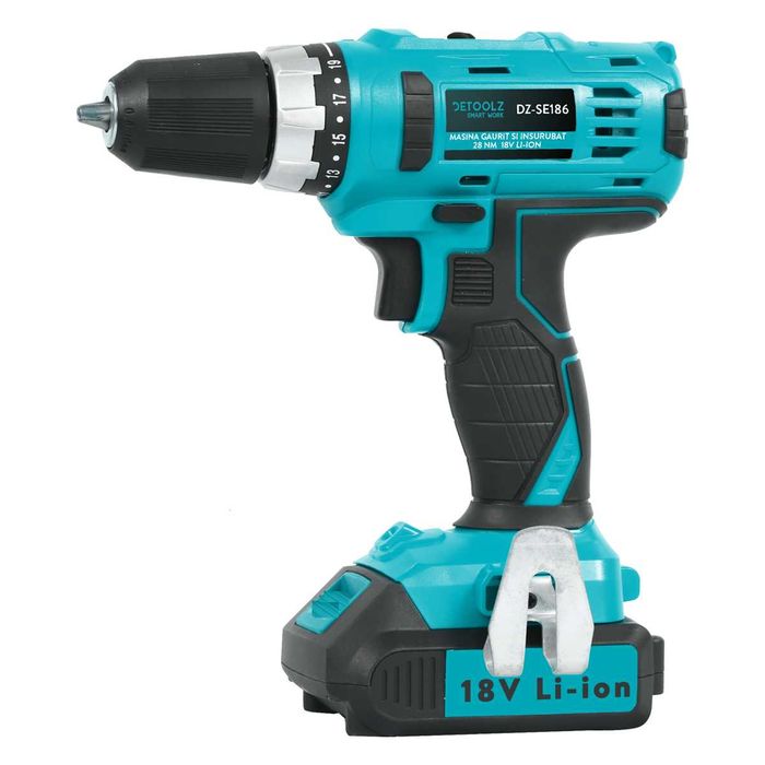 Masina gaurit filetanta + fierastrau sabie 2baterii 18V 186+193