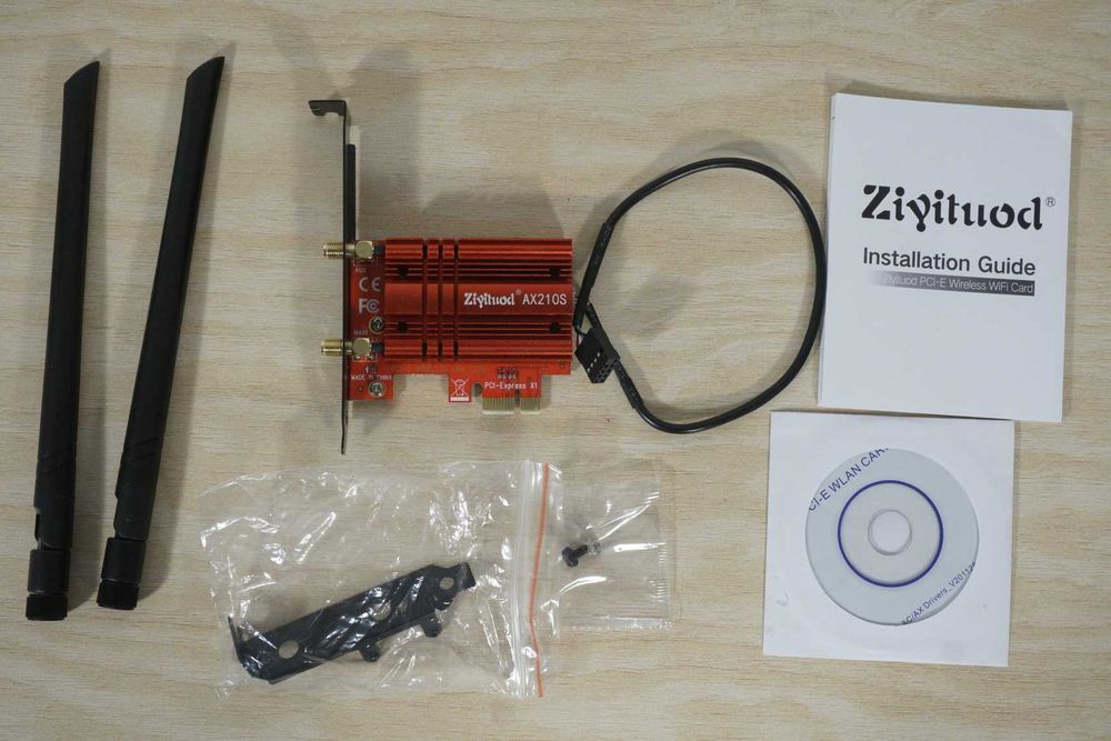 PCIe WiFi Card Ziyituod WiFi 6E AX210S 5400Mbps BT 5.2 Tri Band ВклДДС
