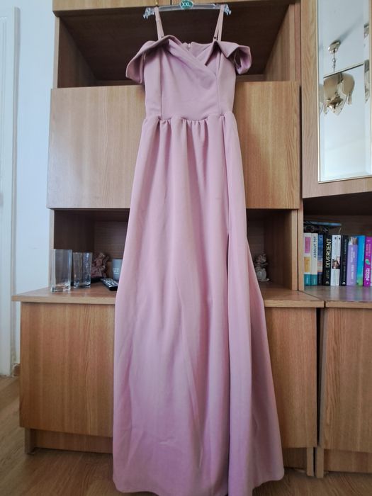 Rochie lunga roz pal