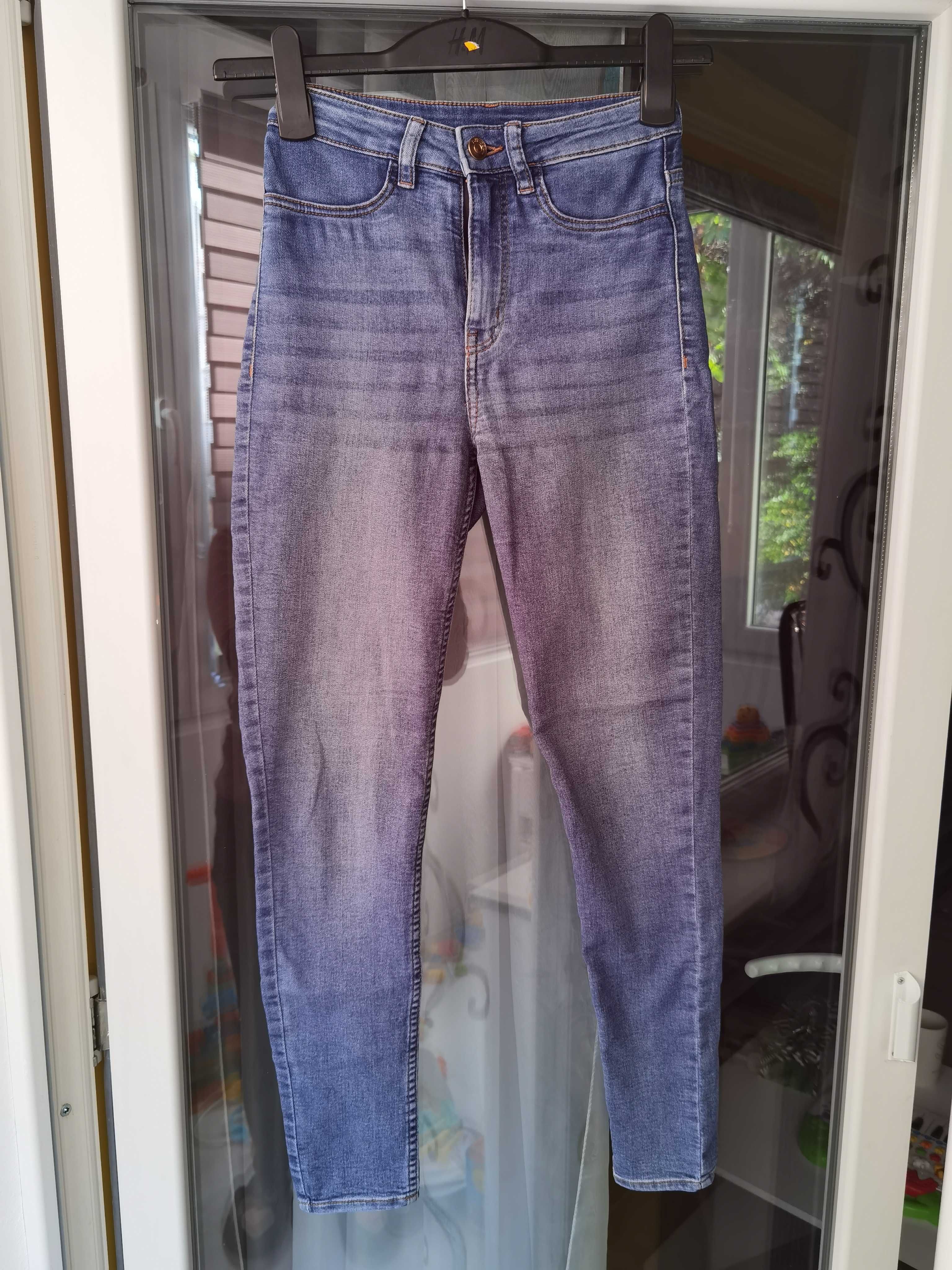 Blugi H&M skinny cu talie înaltă, mărimea 34/XS