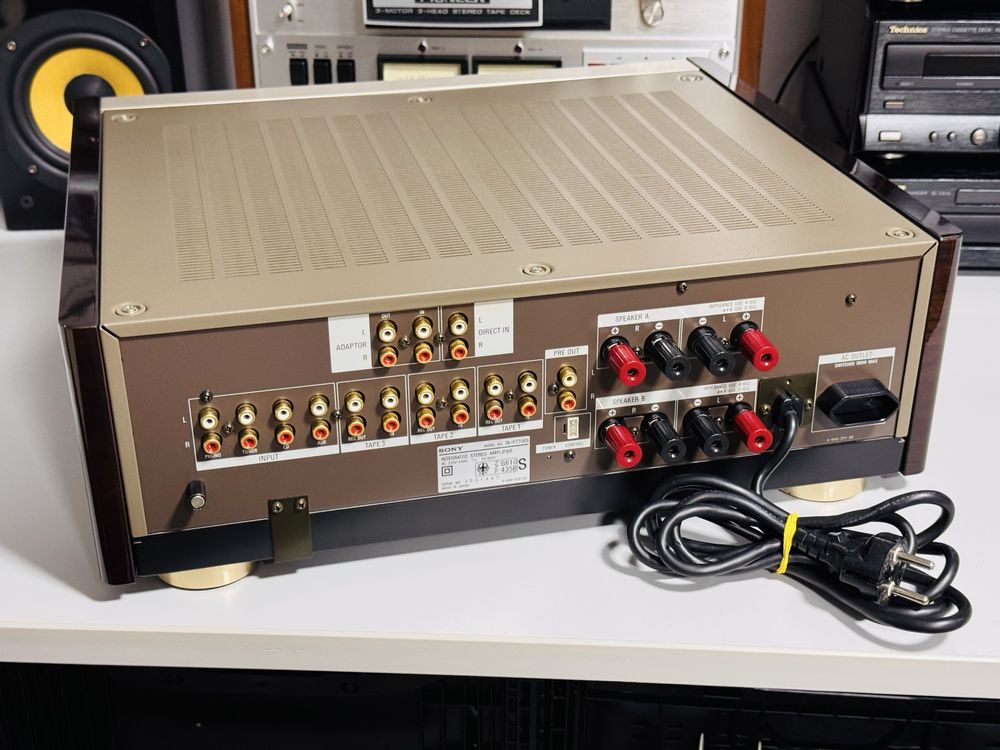 Amplificator Hi-Fi SONY F770ES,MOS-FET-power,champagne,laterale lemn!!