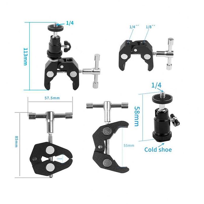 Clema prindere Magic Arm + cap tip bila GoPro Insta360 DJI