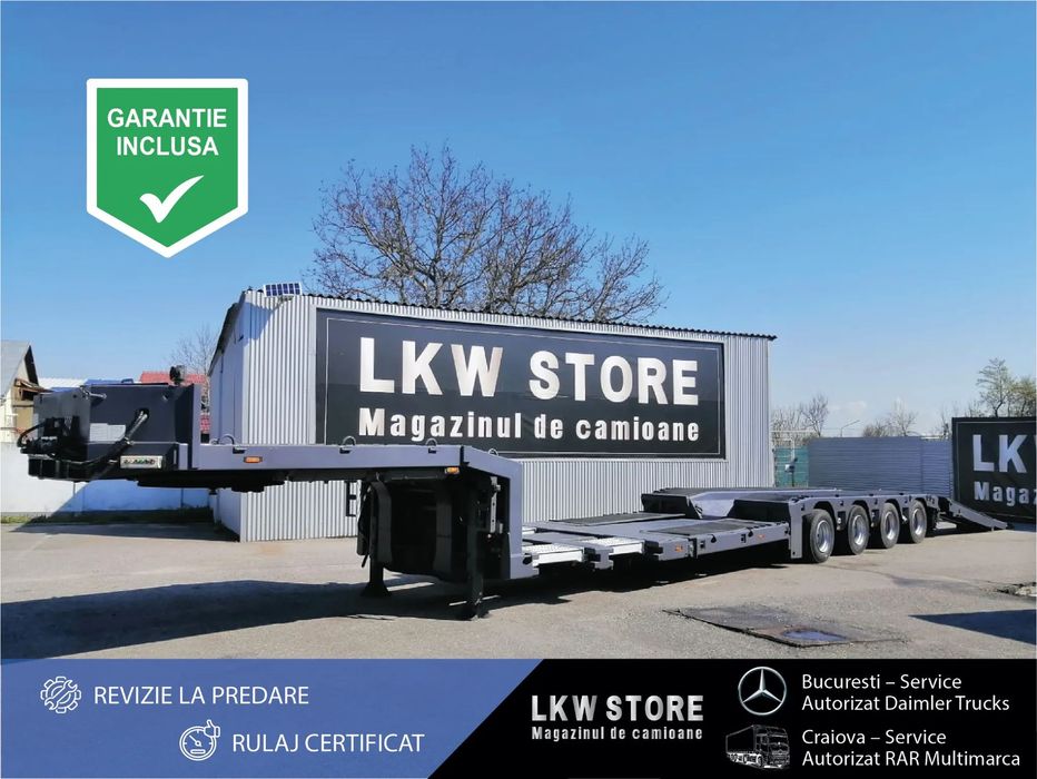 Langendorf Trailer-Tiefbett, 4 Axe, 59 to, extensie, TOP !!!