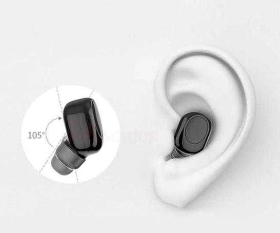 Безжична Скрита Слушалка On-Ear Микрофон Смартфон Bluetooth Хендсфрий