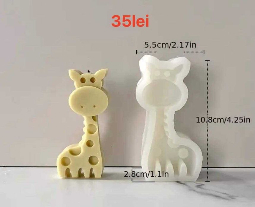 Matrite din Silicon pt Marturii Botez Animale – lumanari, sapun, ipsos