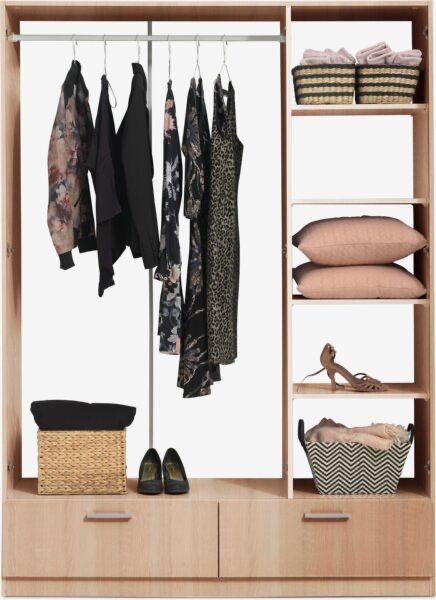 Dulap ELLESTED 144x200x50  3 uși 2 sertare stejar deschis