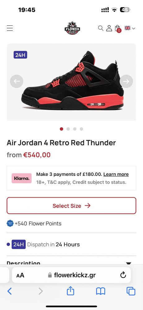 AIR JORDAN 4 RETRO кецове н.40