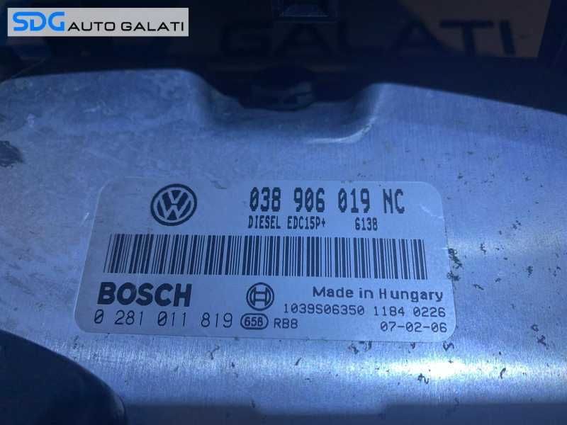 Kit Pornire Complet ECU Calculator Motor Cip Cheie si Ceas Bord cu Imobilizator VW Polo 9N 1.9 TDI AXR 2002 - 2008 Cod 038906019NC 0281011819 [LR0079]