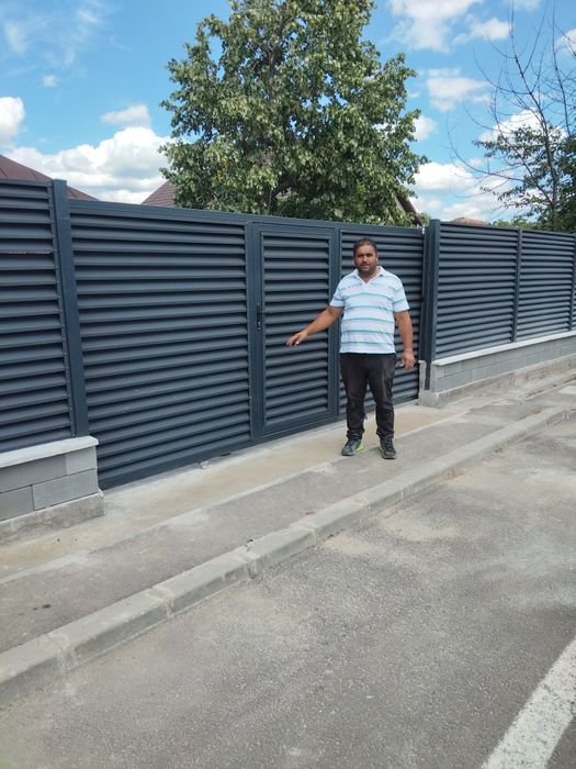Garduri din panou stil jaluzea, șipcă metalica, tabla, BCA, plasa