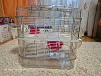 Cușcă hamster cu accesorii, mancare, jucarii
