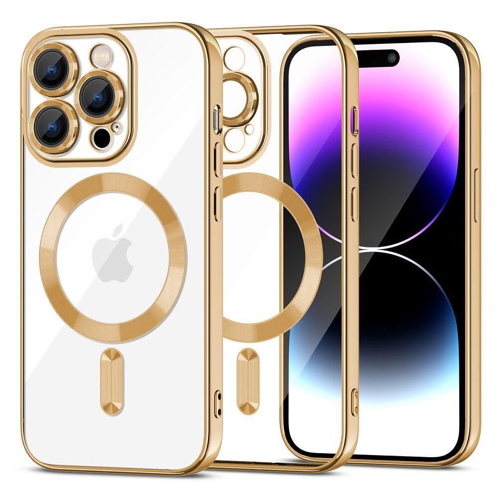 Кейс tech protect magshine magsafe за iphone 15 pro gold