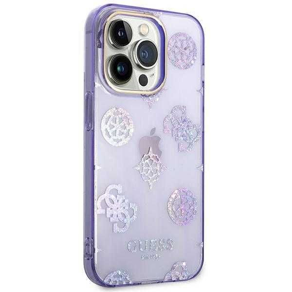 Guess Peony Glitter Hard case за 14 Pro Max, 14 Pro, 14, iPhone 13