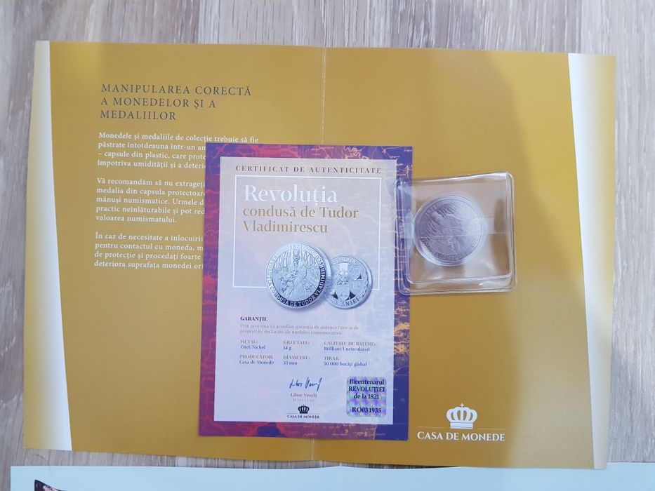 Moneda Tudor Vladimirescu bacnota,arta.