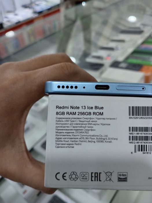 Redmi not 13 xotirasi 8/256 GB