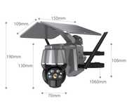 Camera solara metal, 8W panouri, calitate 4G Digi rotativa 3xHD, audio