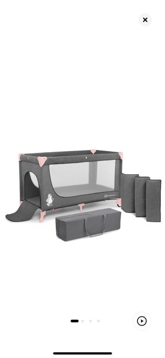 Patut pliant Kinderkraft joy + saltea pliabila Air confort bamboo