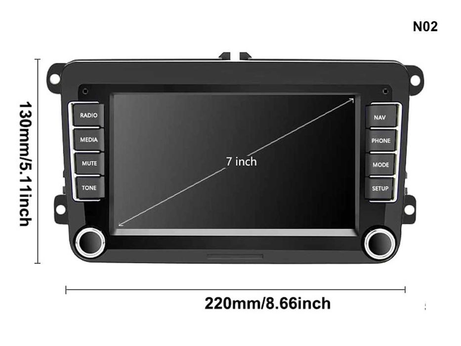 Navigație Android 11 7” pentru VW Passat / Golf – touchscreen GPS