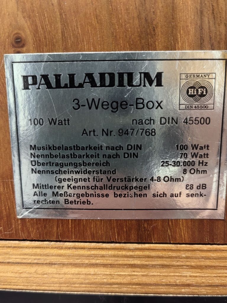 Boxe rare vintage Palladium 70/100 W, Germania