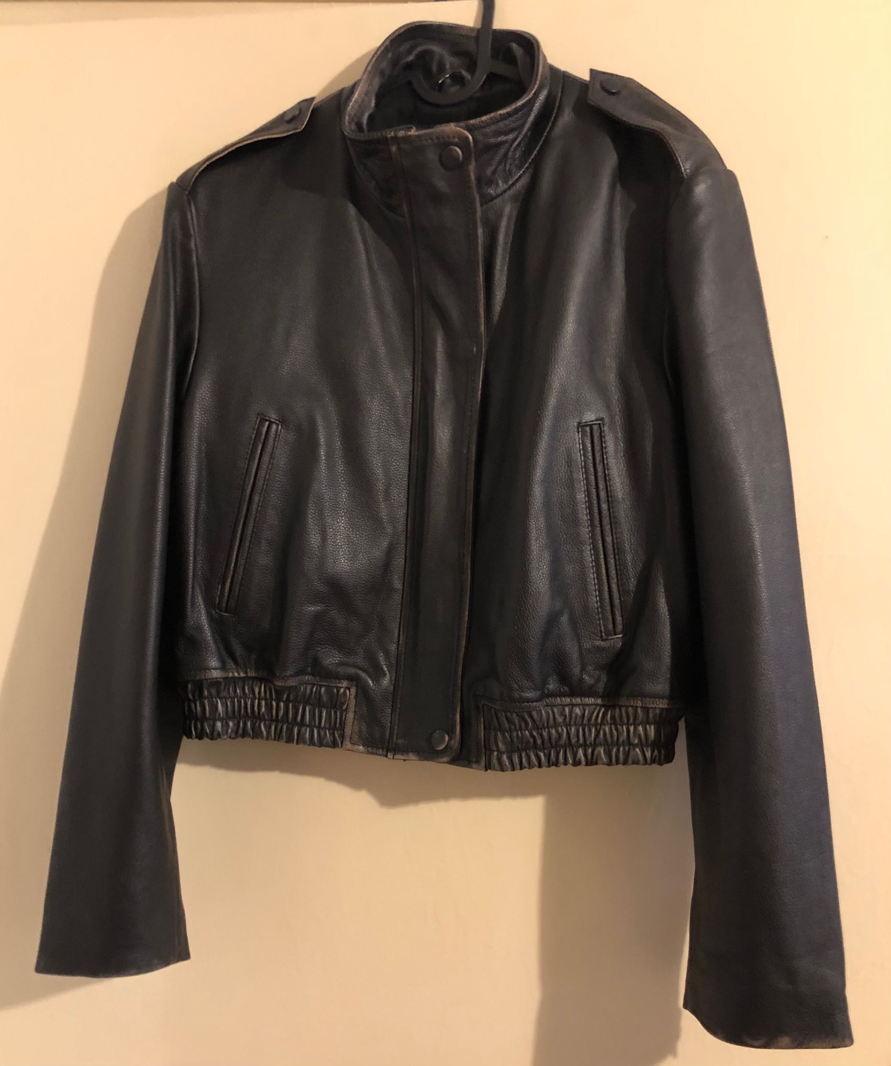 Кожено яке Zara, естествена кожа, М размер