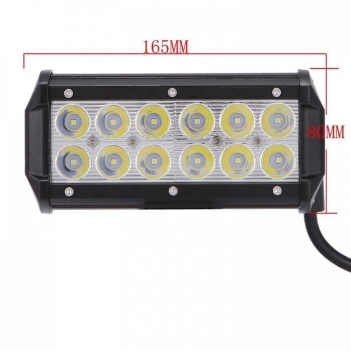 Led Bar Automat, 12 диода, 12 - 30V, 16см, 36W, Черен