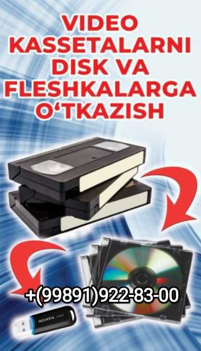 Video Kasetalarni Disc va Fleshkaga Ko'chirish