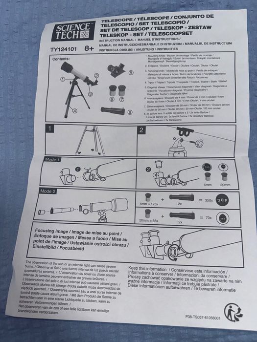 Telescop Science Tech pentru copii 8+