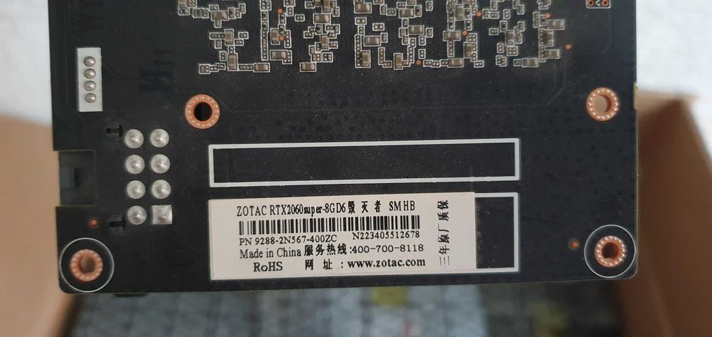 RTX 2060super Zotac 8gb