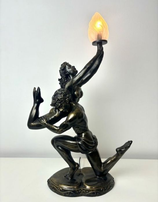 Statuieta lampa art deco 75 cm