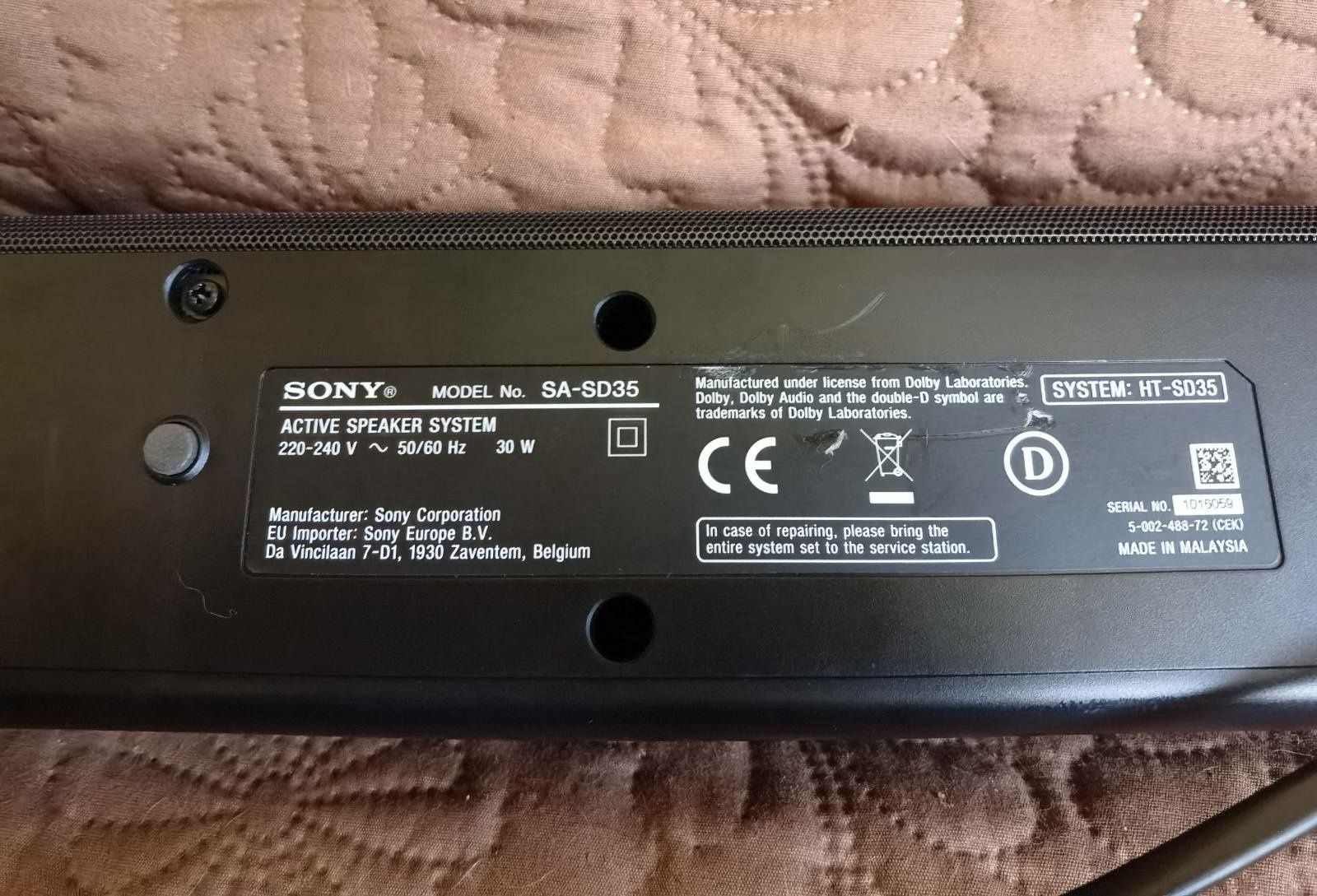 Soundbar sony 320w