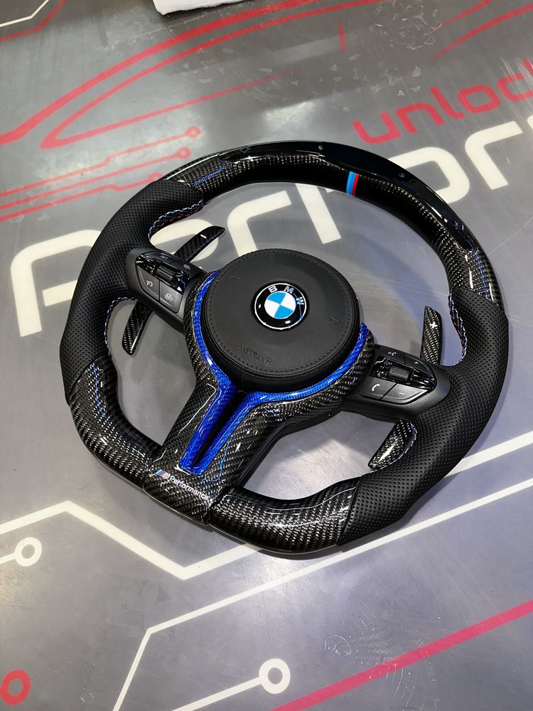 Volan BMW M CARBON / LED / Vibratii / Incalzire / DISTRONIC! SERIA F/E