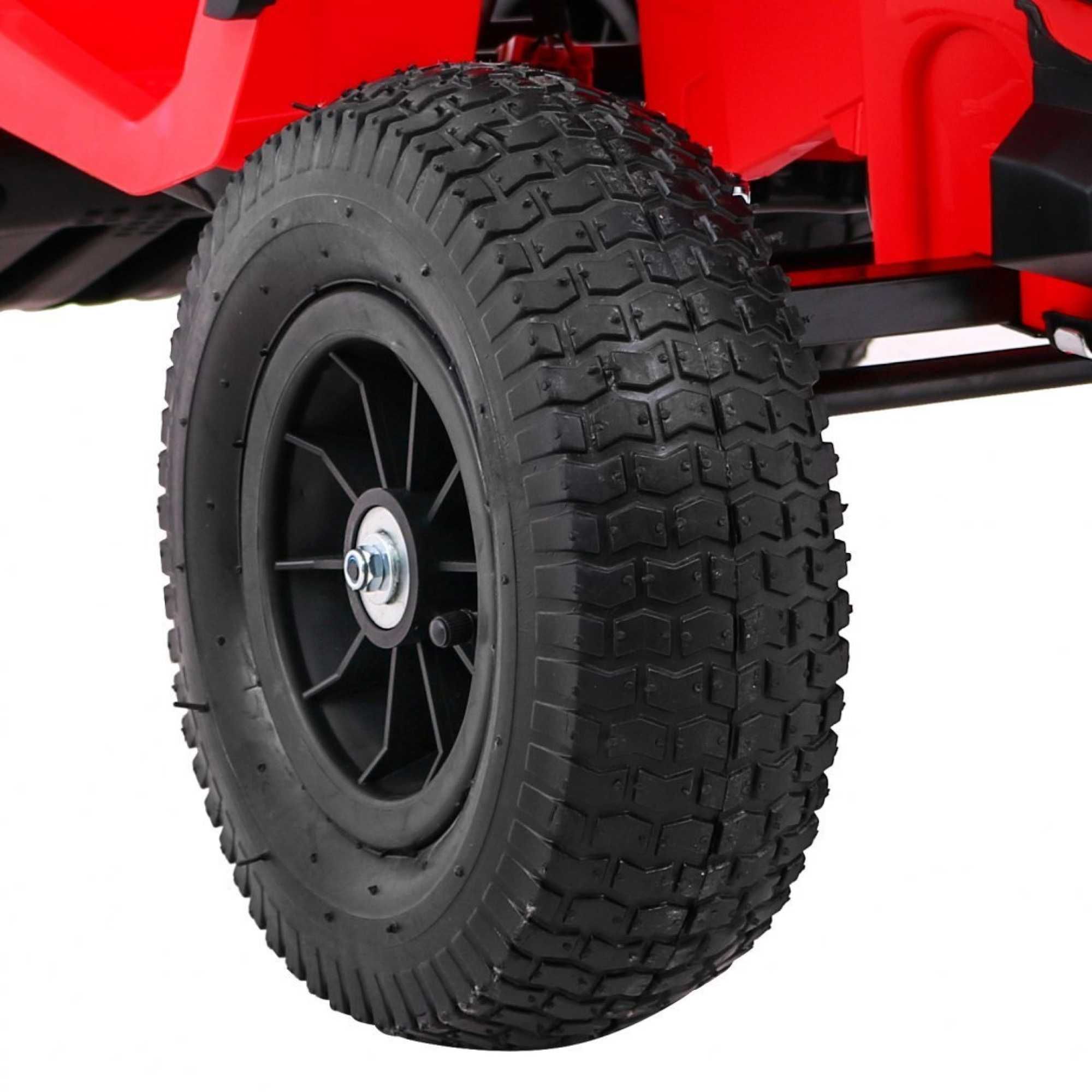 ATV electric copii 3-6 ani AIR 0906 90W, Roti Gonflabile, 7km/h #Rosu