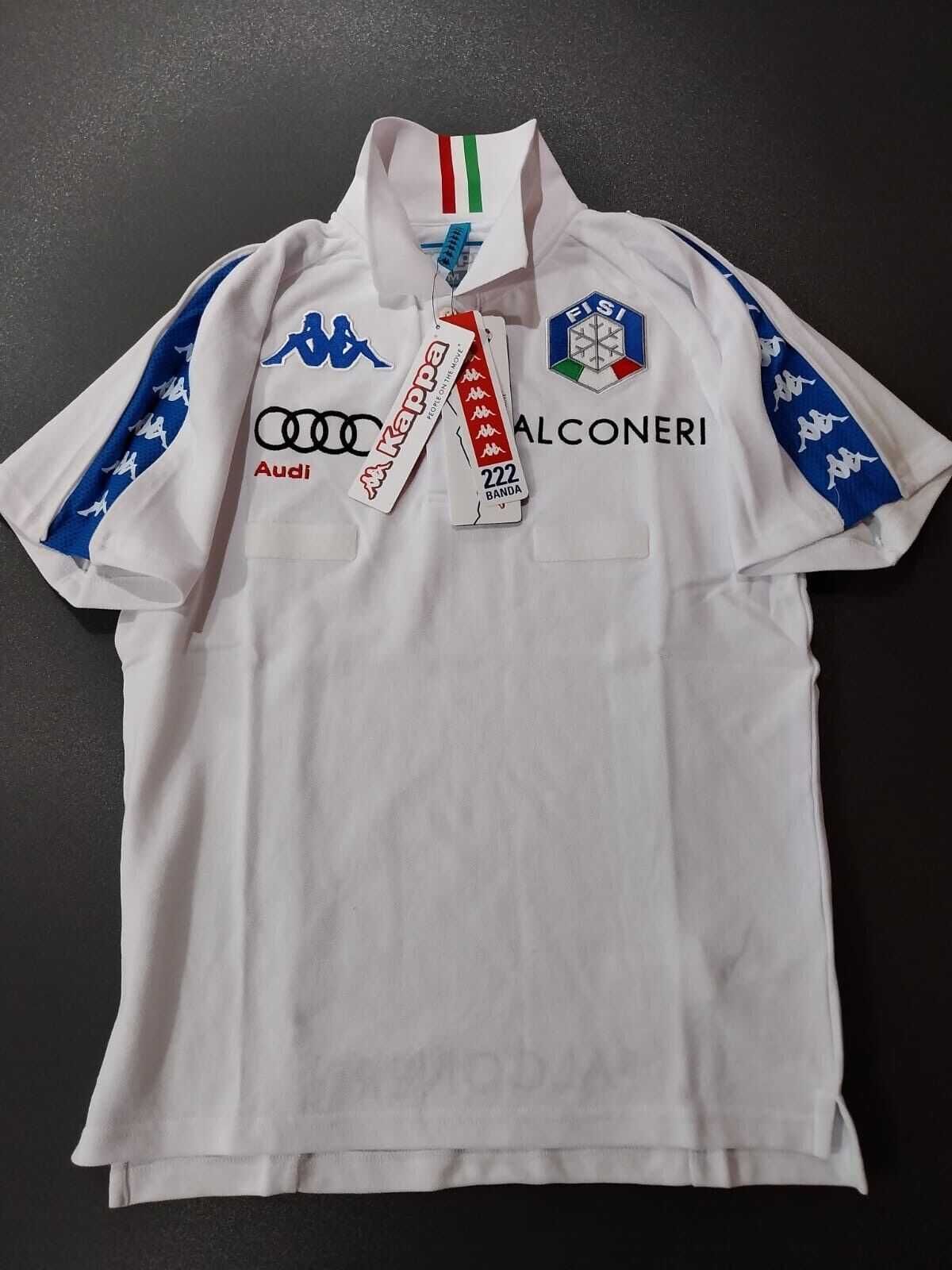 Tricou Kappa Polo Banda 222 FISI Audi Italia Ski Team Bumbac Marime S