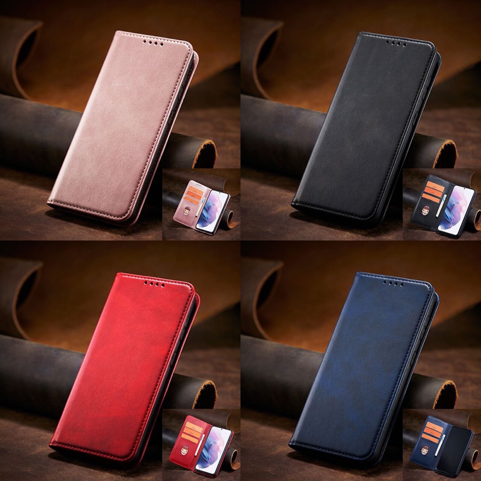 Кожен тефтер с магнитен капак Xiaomi Redmi Note 11 Pro
