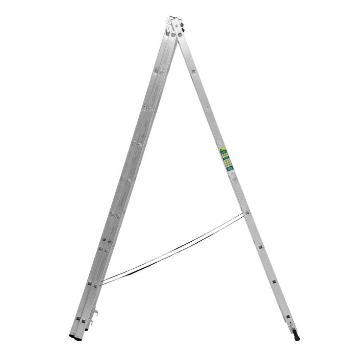 Лестница трехсекционная алюминиевая Сибртех  (от 3×6 до 3×14 ступеней)