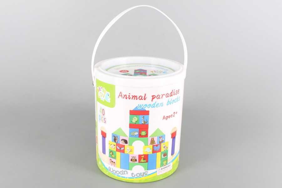 Дървени блокчета в кутия - 40 броя