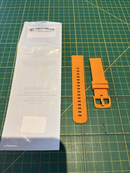Curea Ceas Cauciuc 18 mm Techsuit - Portocaliu
