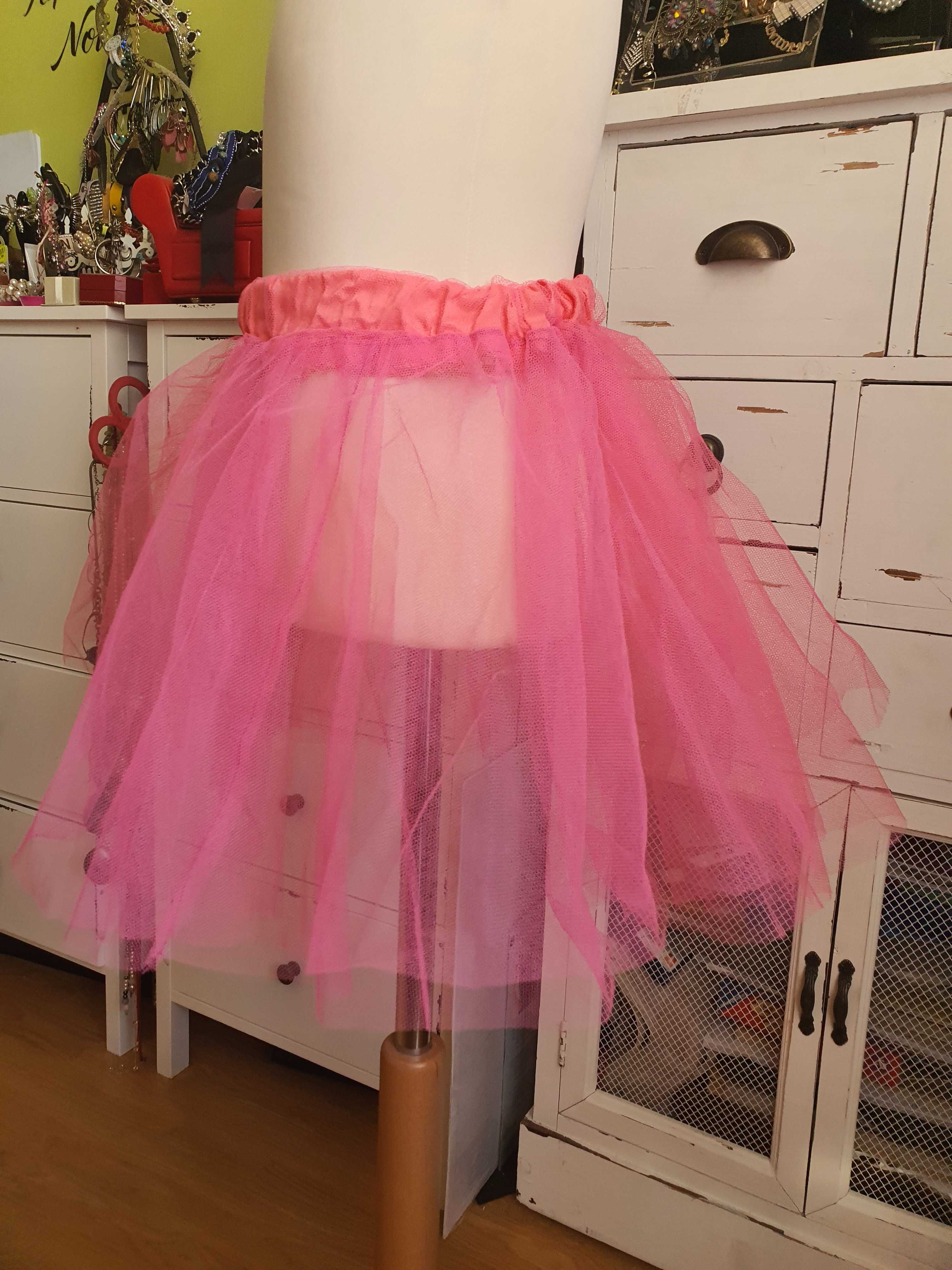 Fusta roz din tulle pentru copii marimea 7 ani